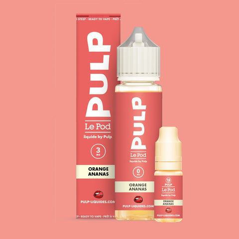 Pack Ananas Orange PULP Le Pod Liquide Nic Base 60 mL en 3 mg/mL