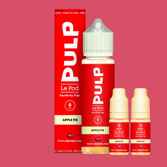 Pack Apple Pie PULP Le Pod Liquide Nic Base 60 mL en 6 mg/mL