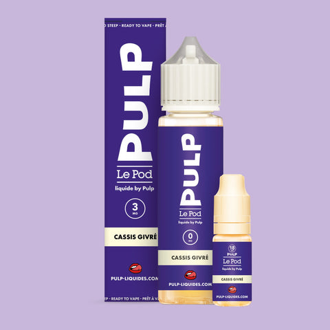 Pack Cassis Givré PULP Le Pod Liquide Nic Base 60 mL en 3 mg/mL