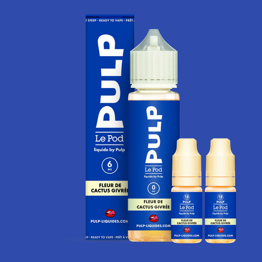 Pack Fleur de Cactus Givrée PULP Le Pod Liquide Nic Base 60 mL en 6 mg/mL