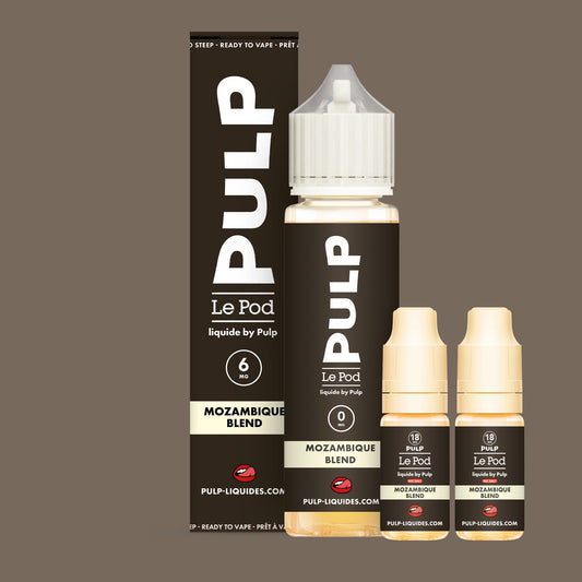 Pack Mozambique Blend PULP Le Pod Liquide Nic Base 60 mL en 6 mg/mL