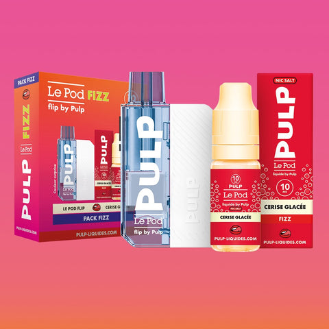 Pack Fizz Flip PULP Cerise Glacée : pod Le Pod Flip et flacon de 10 mL