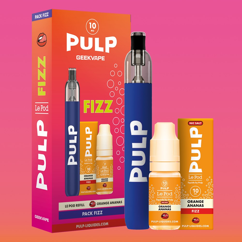 Pack Fizz Refill PULP Orange Ananas : pod Le Pod Refill M2 et flacon de 10 mL