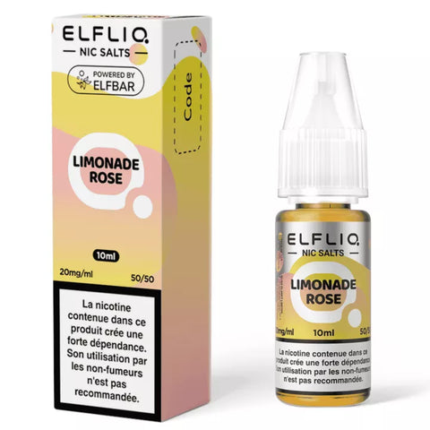E-liquide Limonade Rose Elfbar Elfliq aux sels de nicotine, flacon de 10 mL