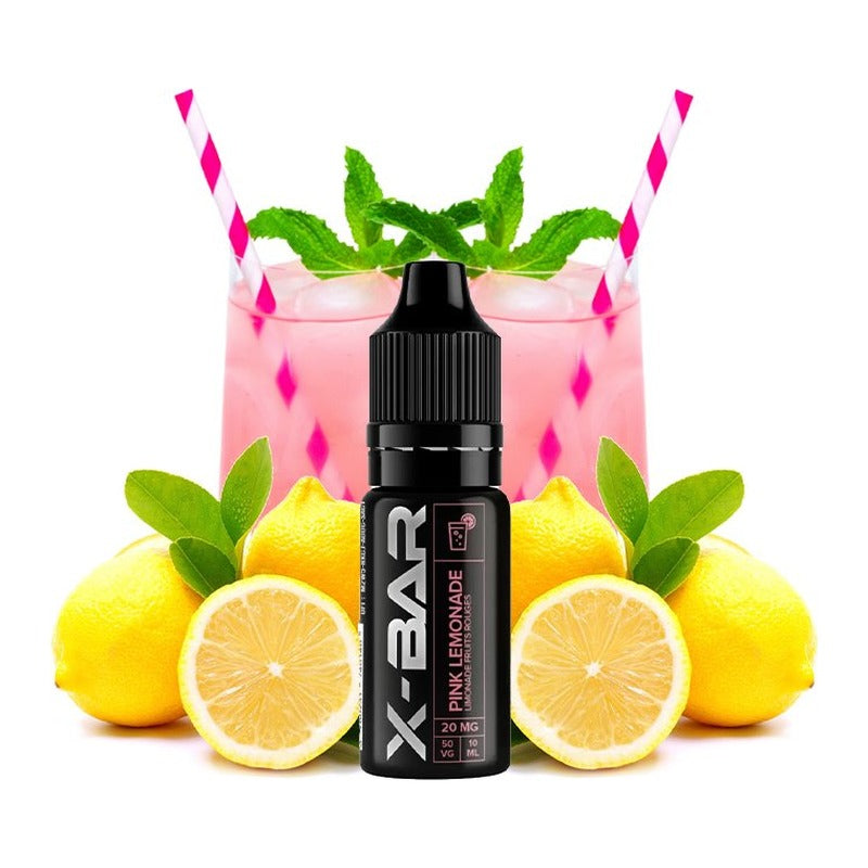 E-liquide Pink Lemonade French Lab X-Bar aux sels de nicotine, flacon de 10 mL