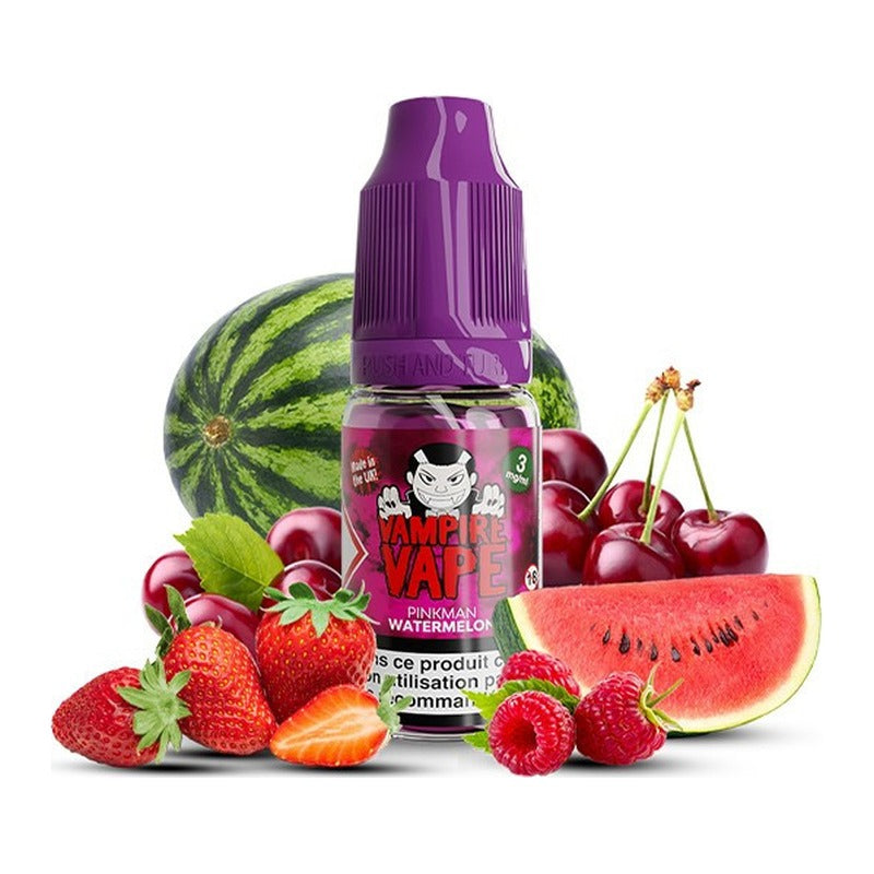 E-liquide Pinkman Watermelon Vampire Vape, flacon de 10 mL