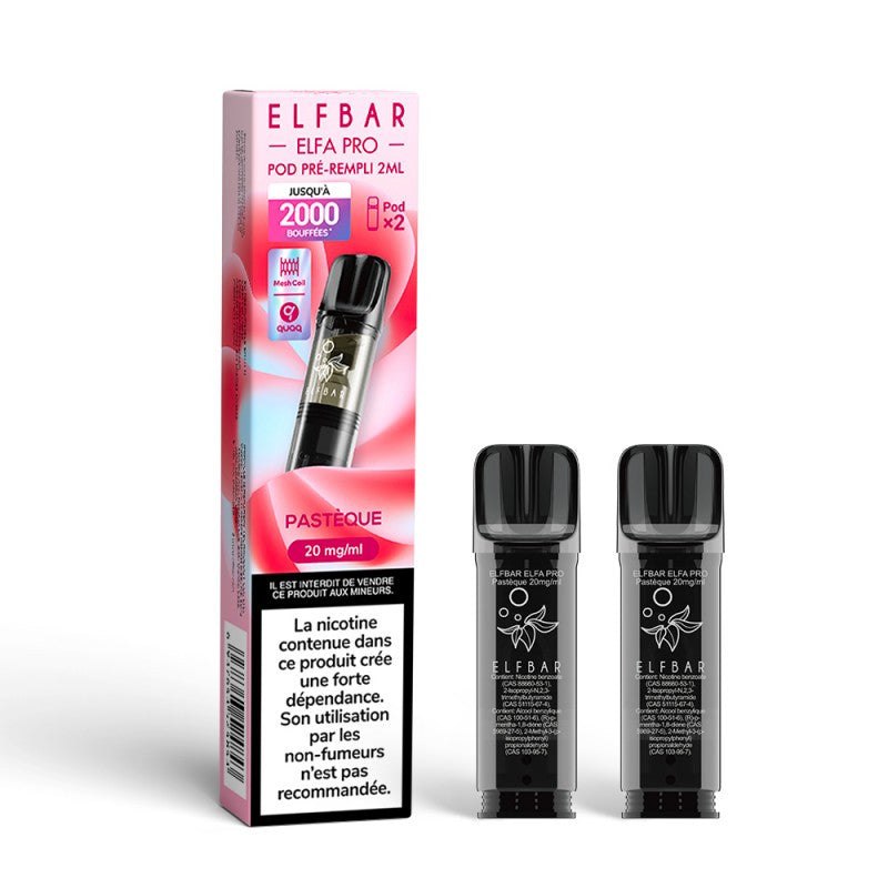 Pods pré-remplis Elfa Pro Pastèque Elfbar, boîte de 2