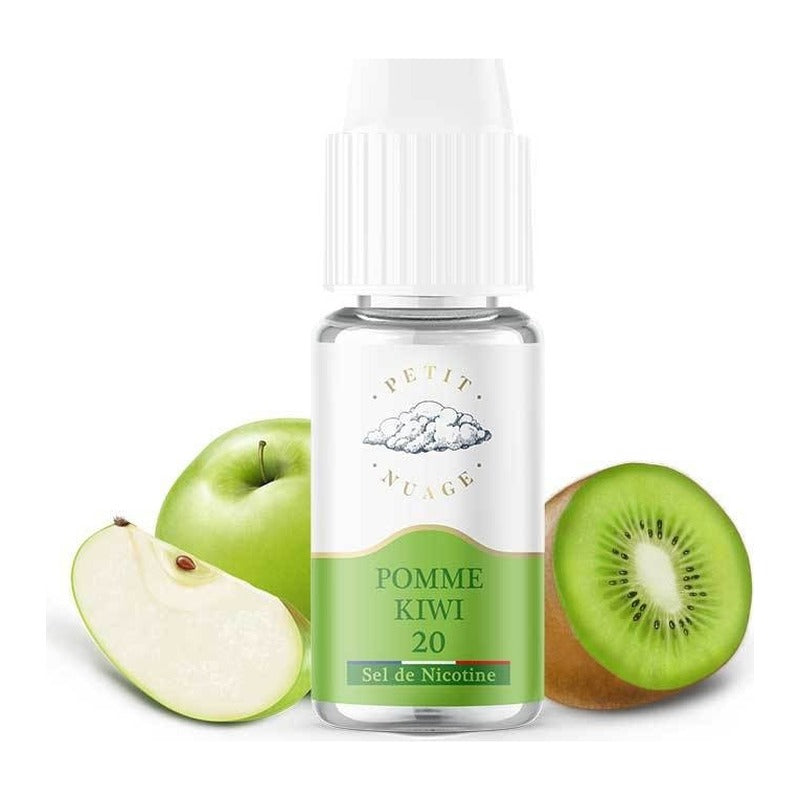 E-liquide Pomme Kiwi Levest Petit Nuage aux sels de nicotine, flacon de 10 mL
