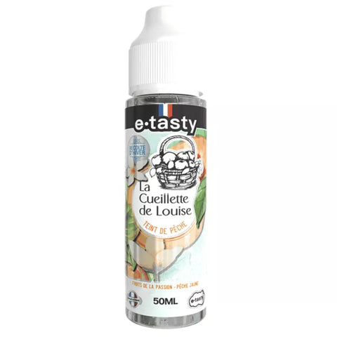 E-liquide Teint de Pêche Hiver E.Tasty La Cueillette de Louise, flacon de 50 mL
