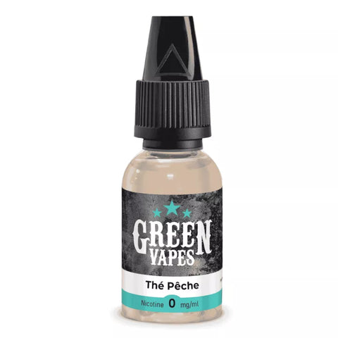E-liquide Thé Pêche Eliquid France Green Vapes, flacon de 10 mL