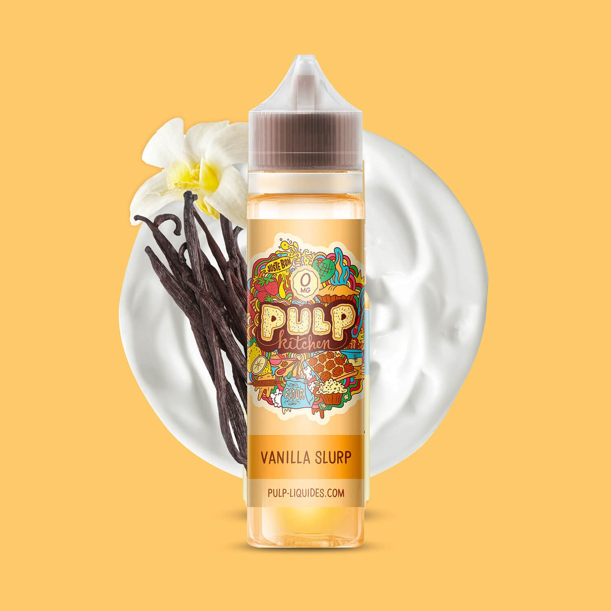 E-liquide Vanilla Slurp PULP Kitchen, flacon de 50 mL