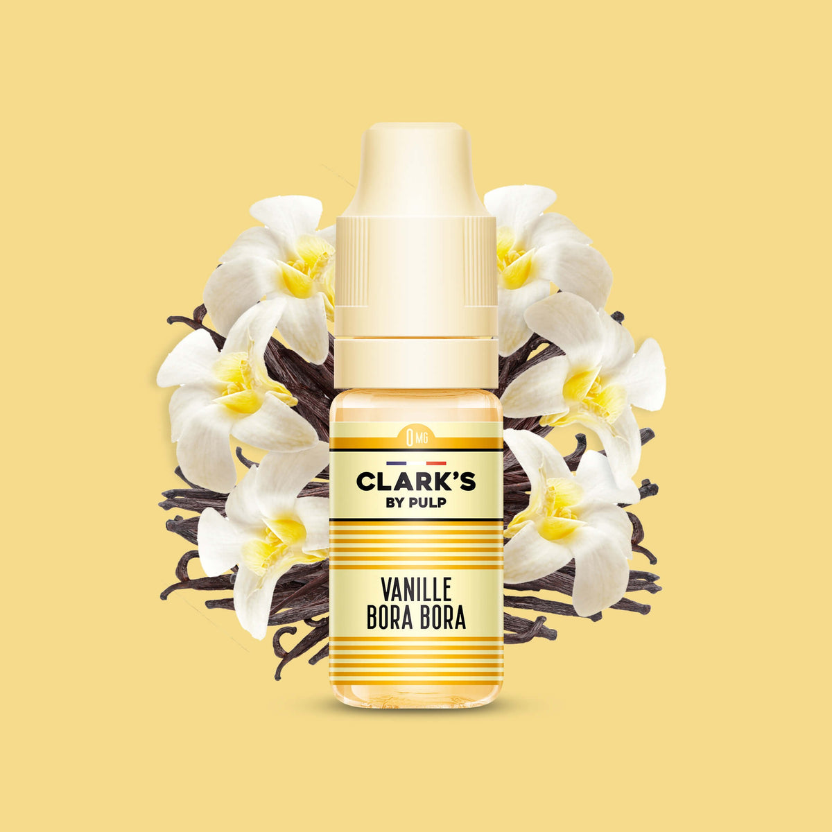 E-liquide Vanille Bora Bora Clark's by PULP, flacon de 10 mL