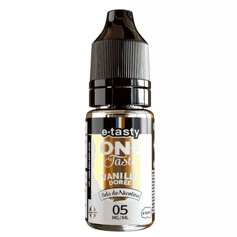 E-liquide Vanille Dorée E.Tasty One Taste aux sels de nicotine, flacon de 10 mL