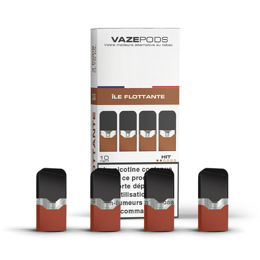 Vaze Pods Île Flottante : boîte de 4 cartouches pré-remplies en 10 mg/mL