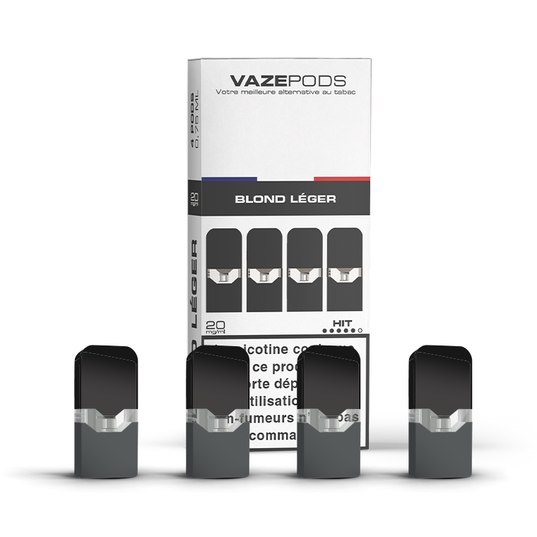Boîte de 4 cartouches Vaze Pods, compatibles JUUL selon le fabricant