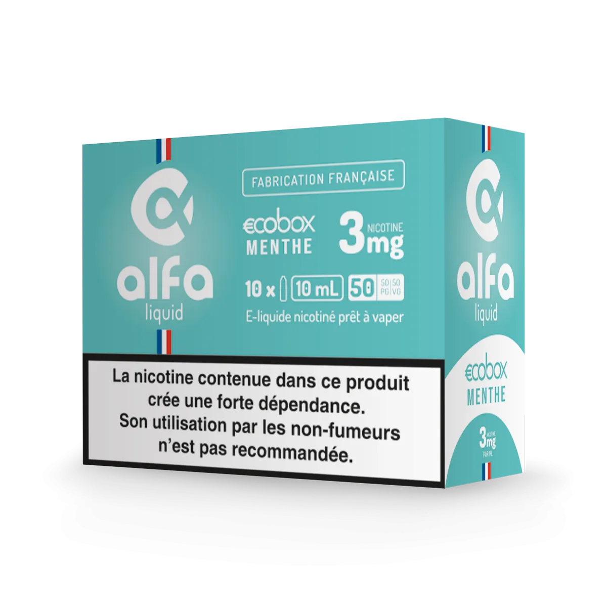 Ecobox Menthe Alfaliquid, pack de 10 flacons de 10 mL
