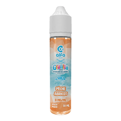 E-liquide Pêche Abricot Alfaliquid Granita Soft, flacon de 50 mL