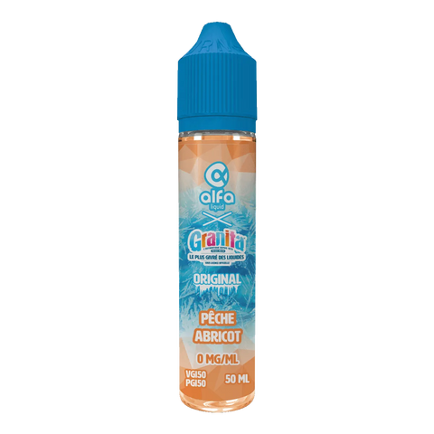 E-liquide Pêche Abricot Alfaliquid Granita, flacon de 50 mL