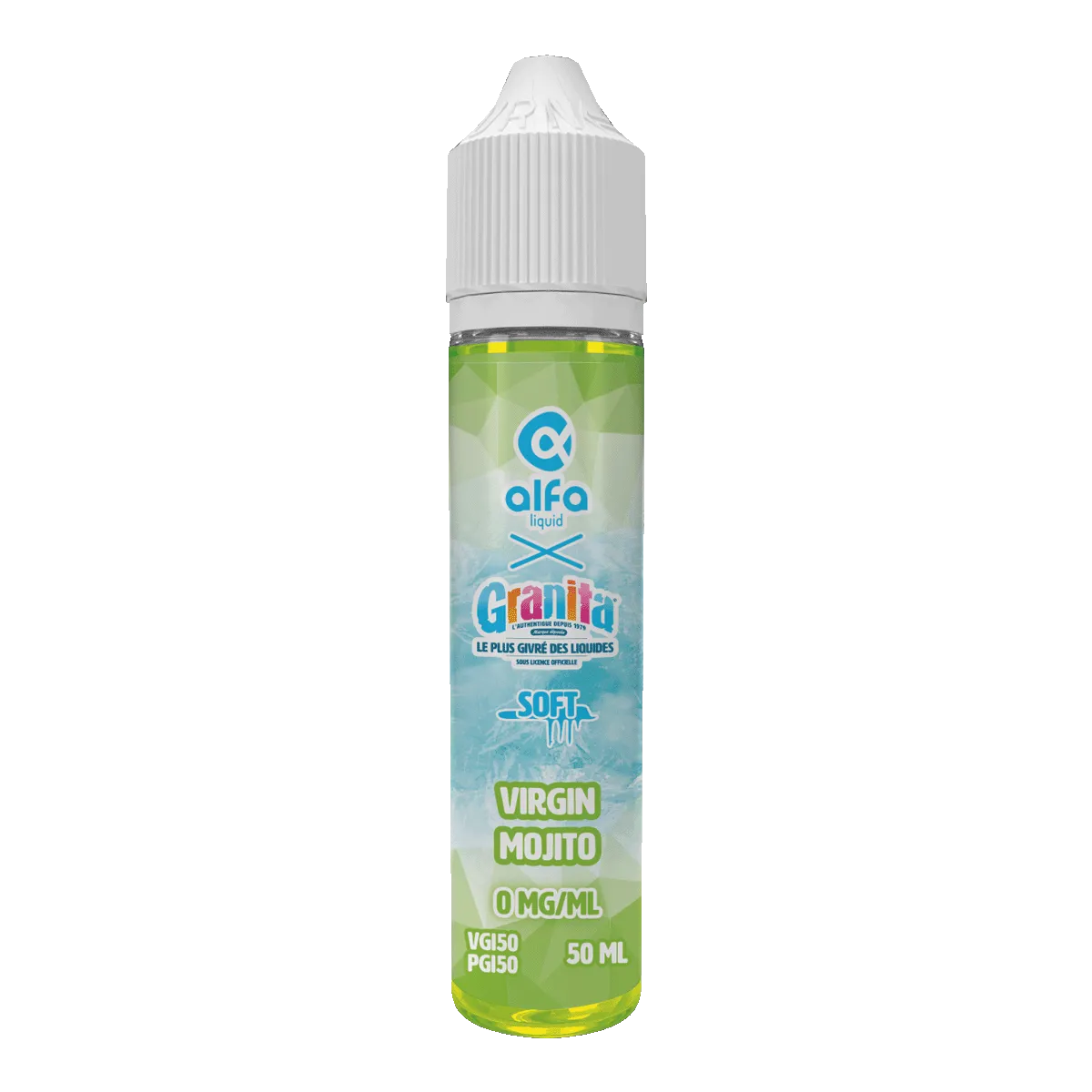 E-liquide Virgin Mojito Alfaliquid Granita Soft, flacon de 50 mL