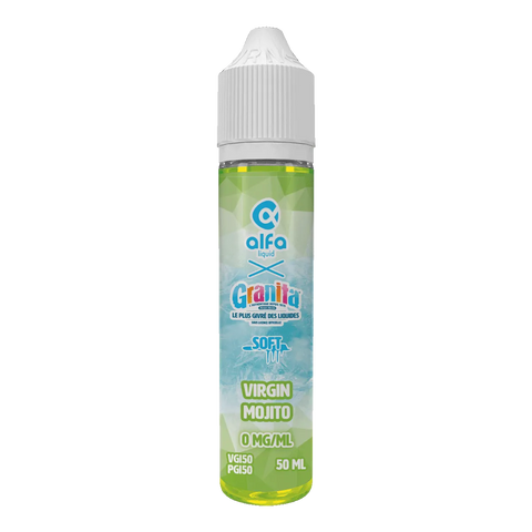 E-liquide Virgin Mojito Alfaliquid Granita Soft, flacon de 50 mL