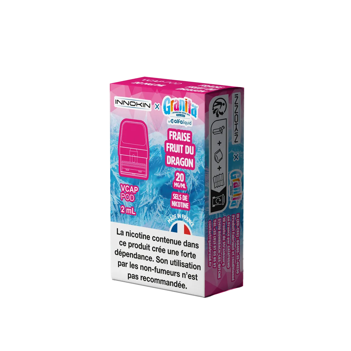 Cartouche Fraise Fruit du Dragon Granita Alfaliquid VCap
