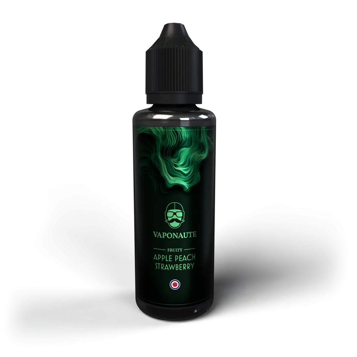 E-liquide Apple Peach Strawberry Vaponaute Paris, flacon de 100 mL