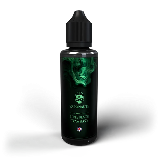 E-liquide Apple Peach Strawberry Vaponaute Paris, flacon de 100 mL