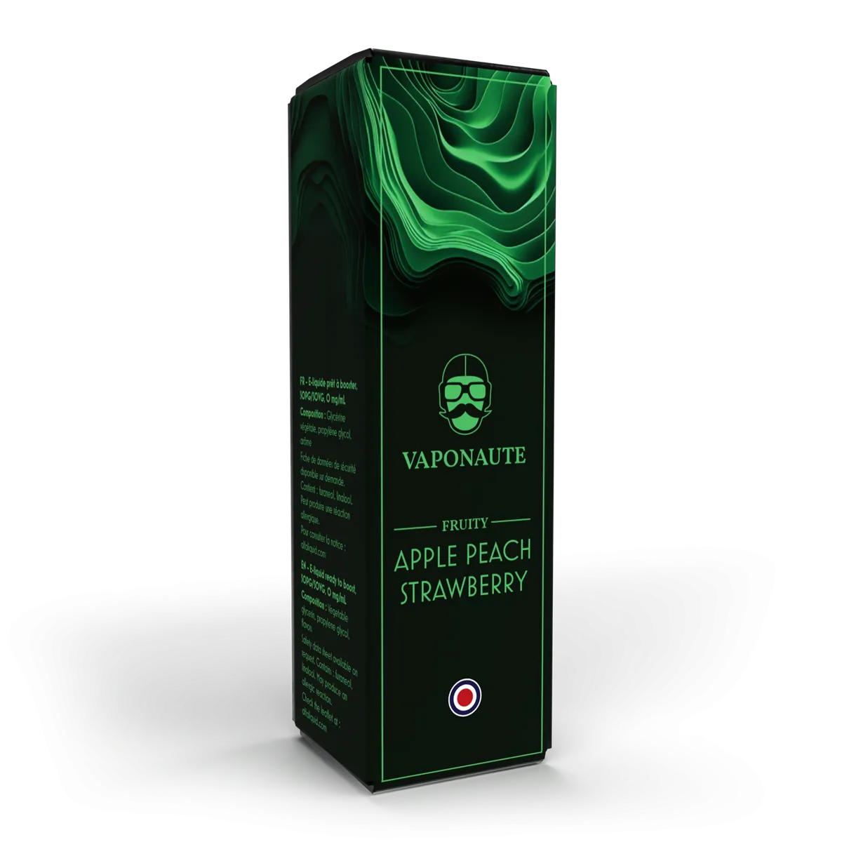 E-liquide Apple Peach Strawberry Vaponaute Paris, 100 mL : étuis
