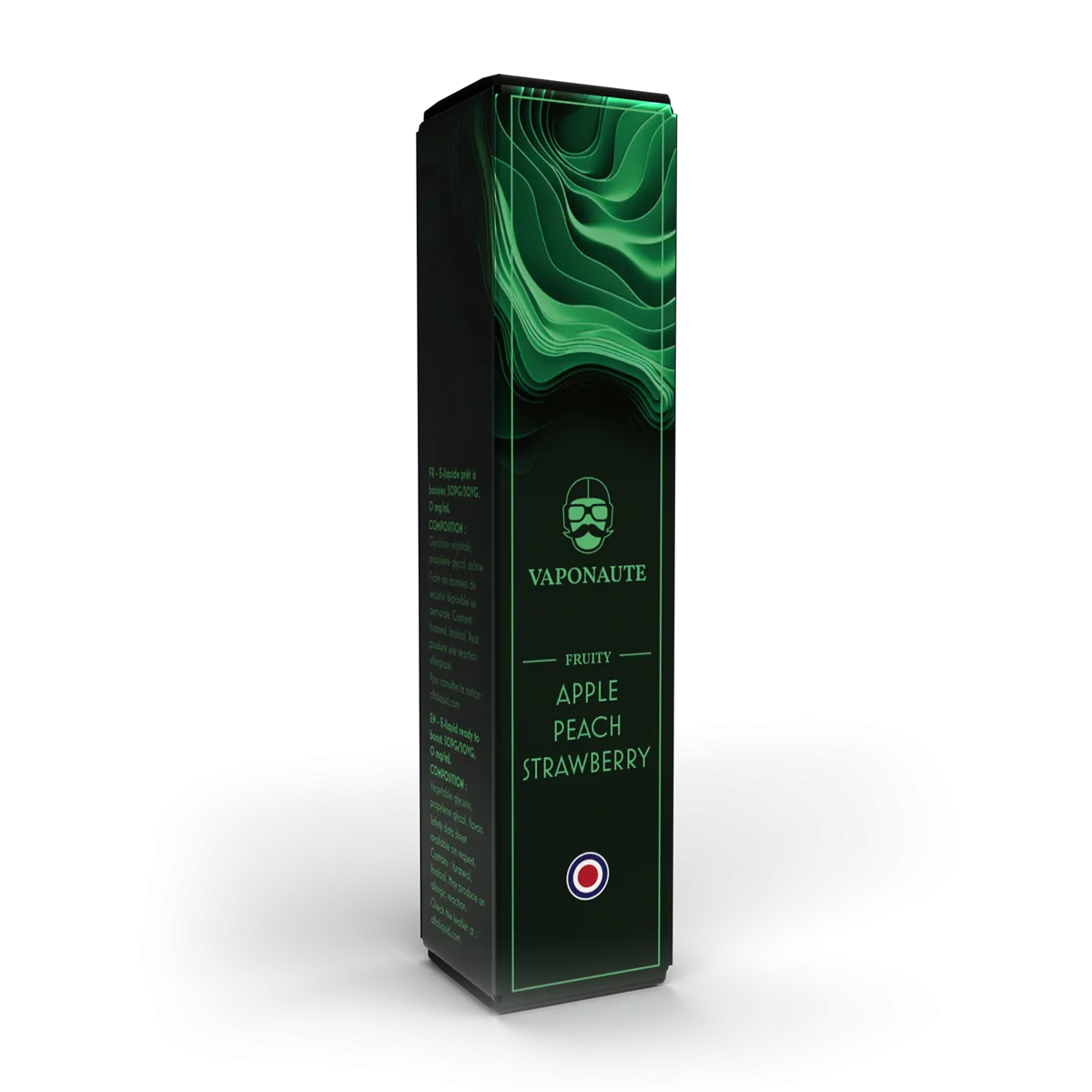 E-liquide Apple Peach Strawberry Vaponaute Paris, 50 mL : étuis