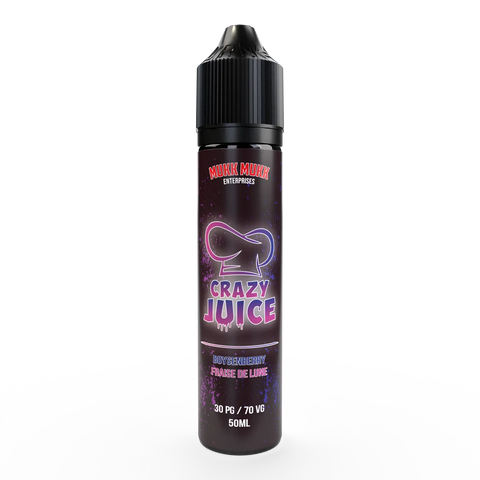 E-liquide Boysenberry Fraise de Lune Mukk Mukk Crazy Juice, flacon de 50 mL