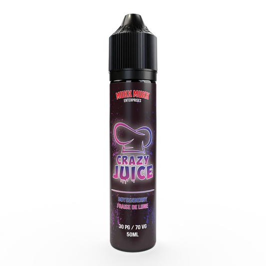 E-liquide Boysenberry Fraise de Lune Mukk Mukk Crazy Juice, flacon de 50 mL