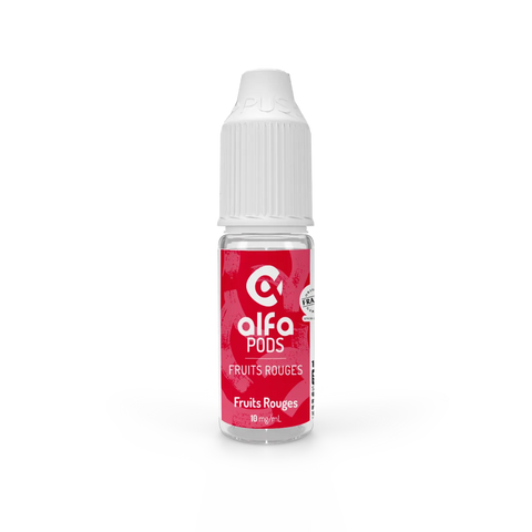 E-liquide Fruits Rouges Alfaliquid AlfaPODS, flacon de 10 mL