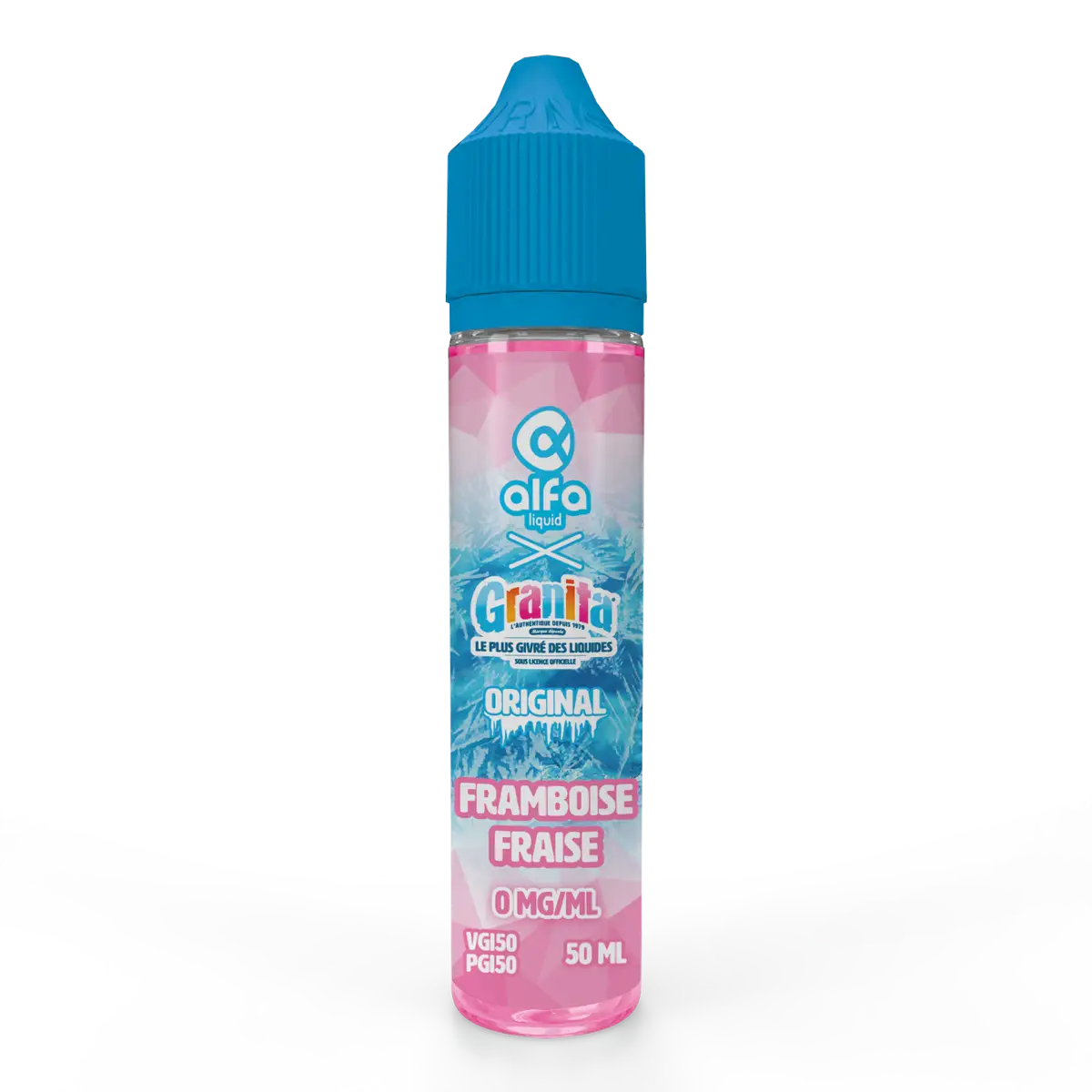 E-liquide Framboise Fraise Alfaliquid Granita, flacon de 50 mL