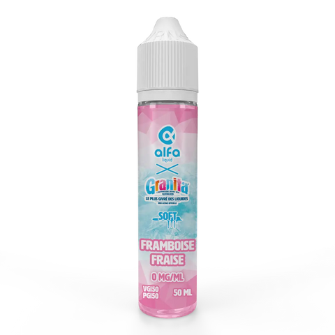 E-liquide Framboise Fraise Alfaliquid Granita Soft, flacon de 50 mL