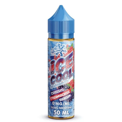 E-liquide Cassis Framboise Raisin Liquidarom Ice Cool, flacon de 50 mL