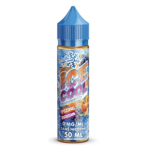 E-liquide Pêche Raisin Liquidarom Ice Cool, flacon de 50 mL