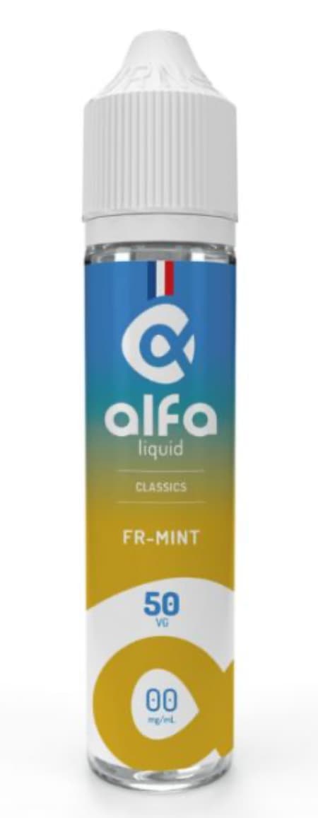 E-liquide FR-MINT Alfaliquid, flacon de 50 mL