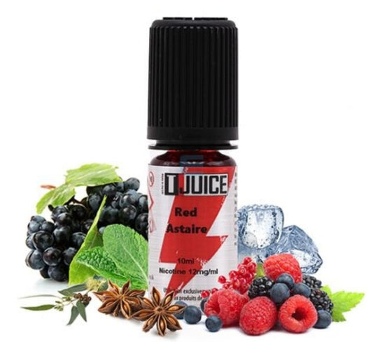 E-liquide Red Astaire TJUICE, flacon et boîte de 10 mL