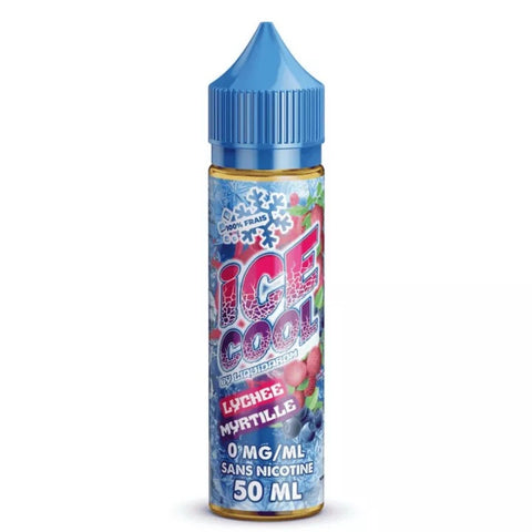 E-liquide Lychee Myrtille Liquidarom Ice Cool, flacon de 50 mL