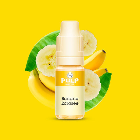 E-liquide Banane Écrasée PULP, flacon de 10 mL