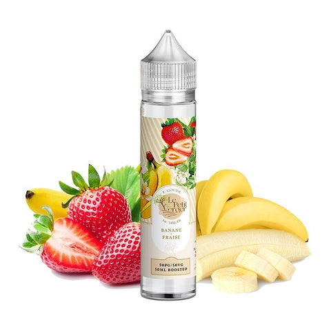 E-liquide Banane Fraise Savourea Le Petit Verger, flacon de 50 mL