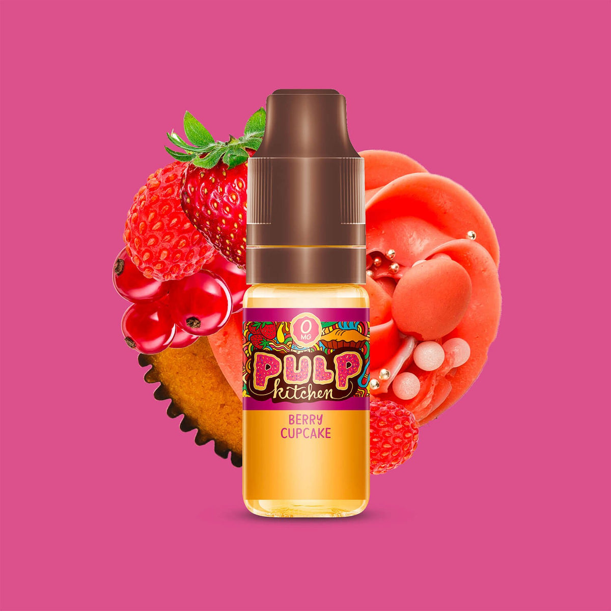 E-liquide Berry Cupcake PULP Kitchen, flacon de 10 mL