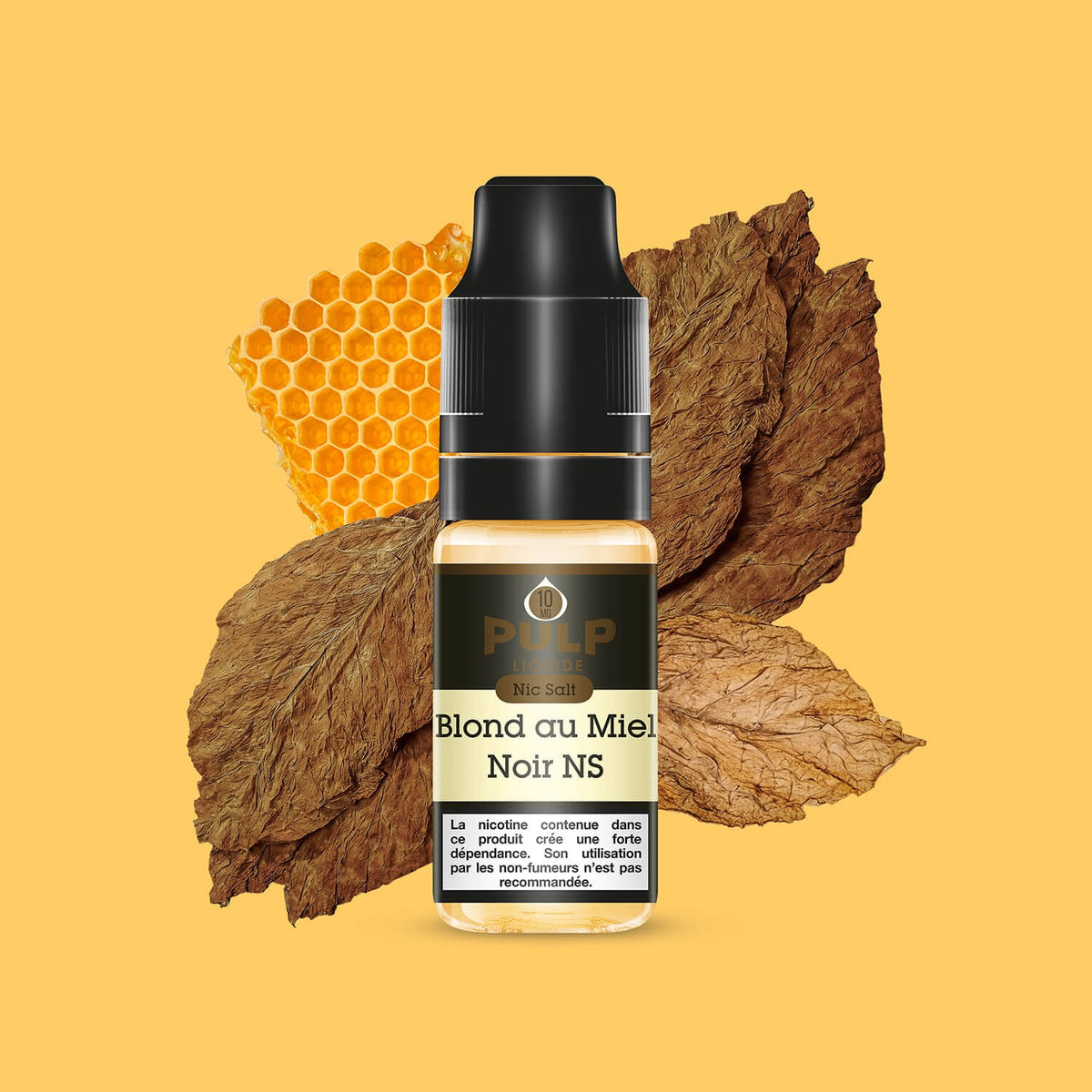 E-liquide Blond au Miel Noir PULP Nic Salt aux sels de nicotine, flacon de 10 mL