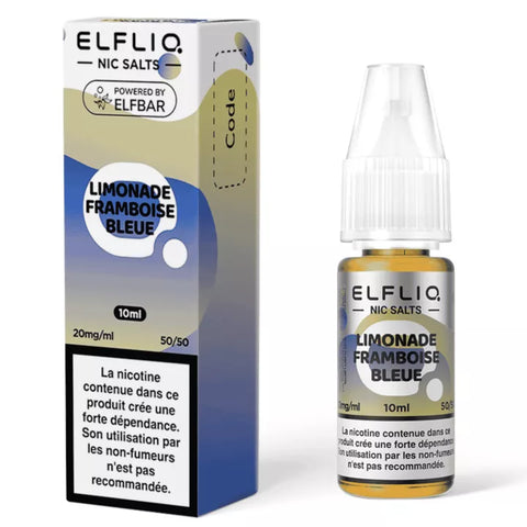 E-liquide Limonade Framboise Bleue Elfbar Elfliq aux sels de nicotine, flacon de 10 mL