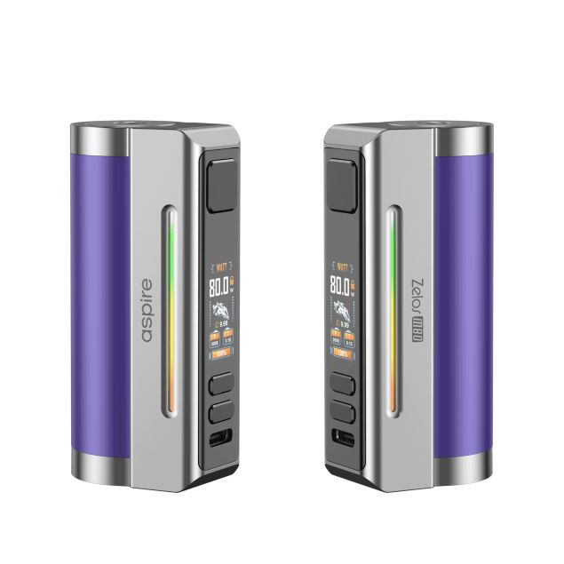 Box Zelos M80 Aspire Purple & Silver