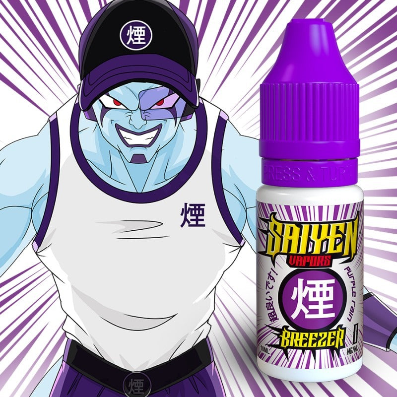 E-liquide Breezer Swoke Saiyen Vapors, flacon de 10 mL