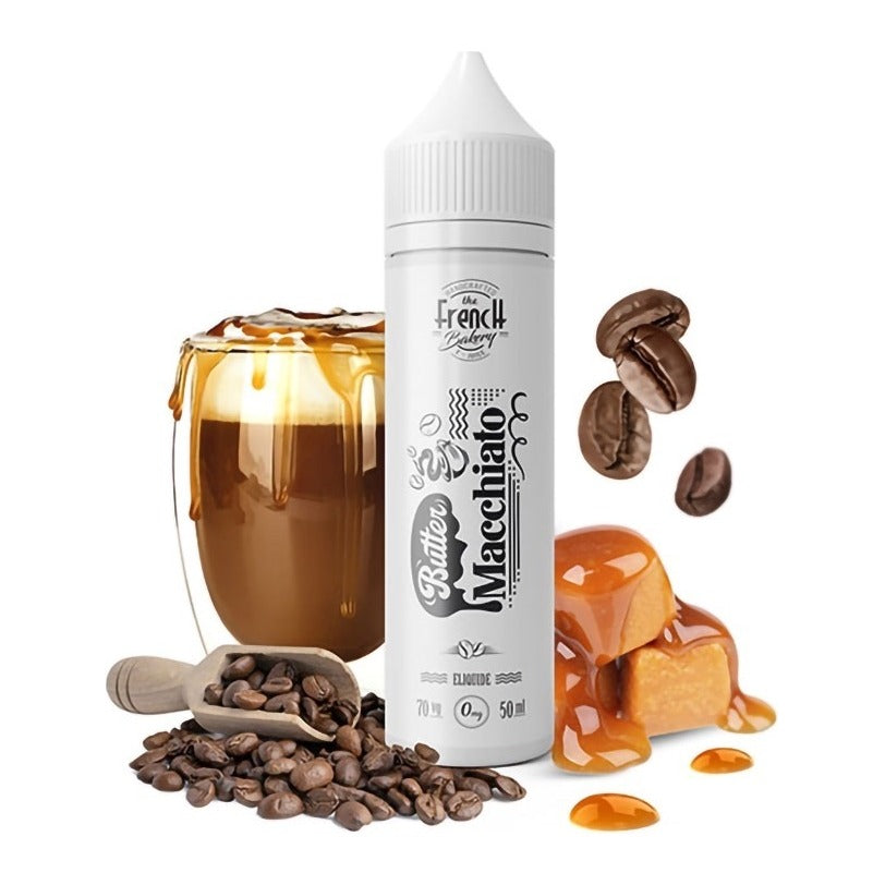 E-liquide Butter Macchiato French Lab The French Bakery, flacon de 50 mL