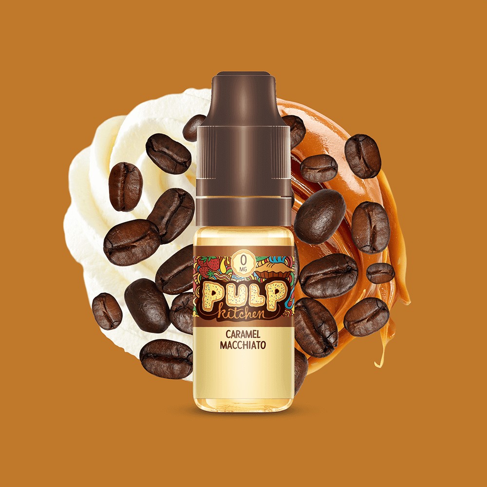E-liquide Caramel Macchiato PULP Kitchen, flacon de 10 mL