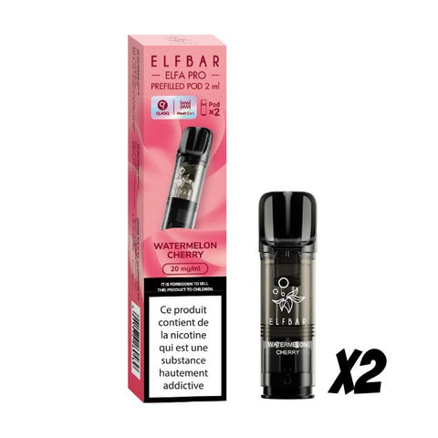 Pods pré-remplis Elfa Pro Cerise Pastèque Elfbar, boîte de 2