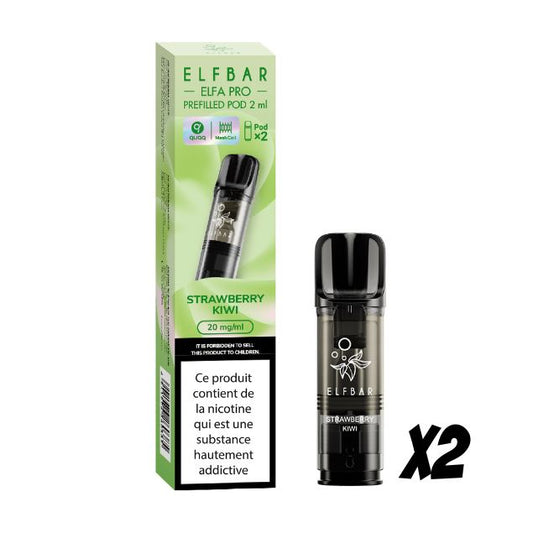 Pods pré-remplis Elfa Pro Fraise Kiwi Elfbar, boîte de 2
